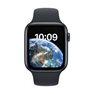 Apple Watch SE GPS 44mm Midnight Aluminium Case with Midnight Sport Band - Regular (MNK03B/A)