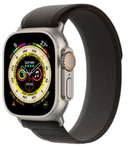 APPLE WATCH ULTRA GPS + CELLULAR, 49MM TITANIUM CASE WITH BLACK/GRAY TRAIL LOOP - M/L