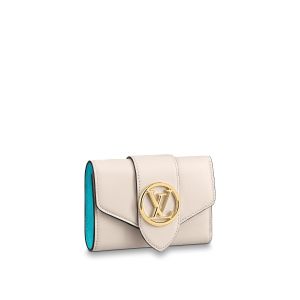 LV Pont 9 Compact Wallet/ Card holder (cream)